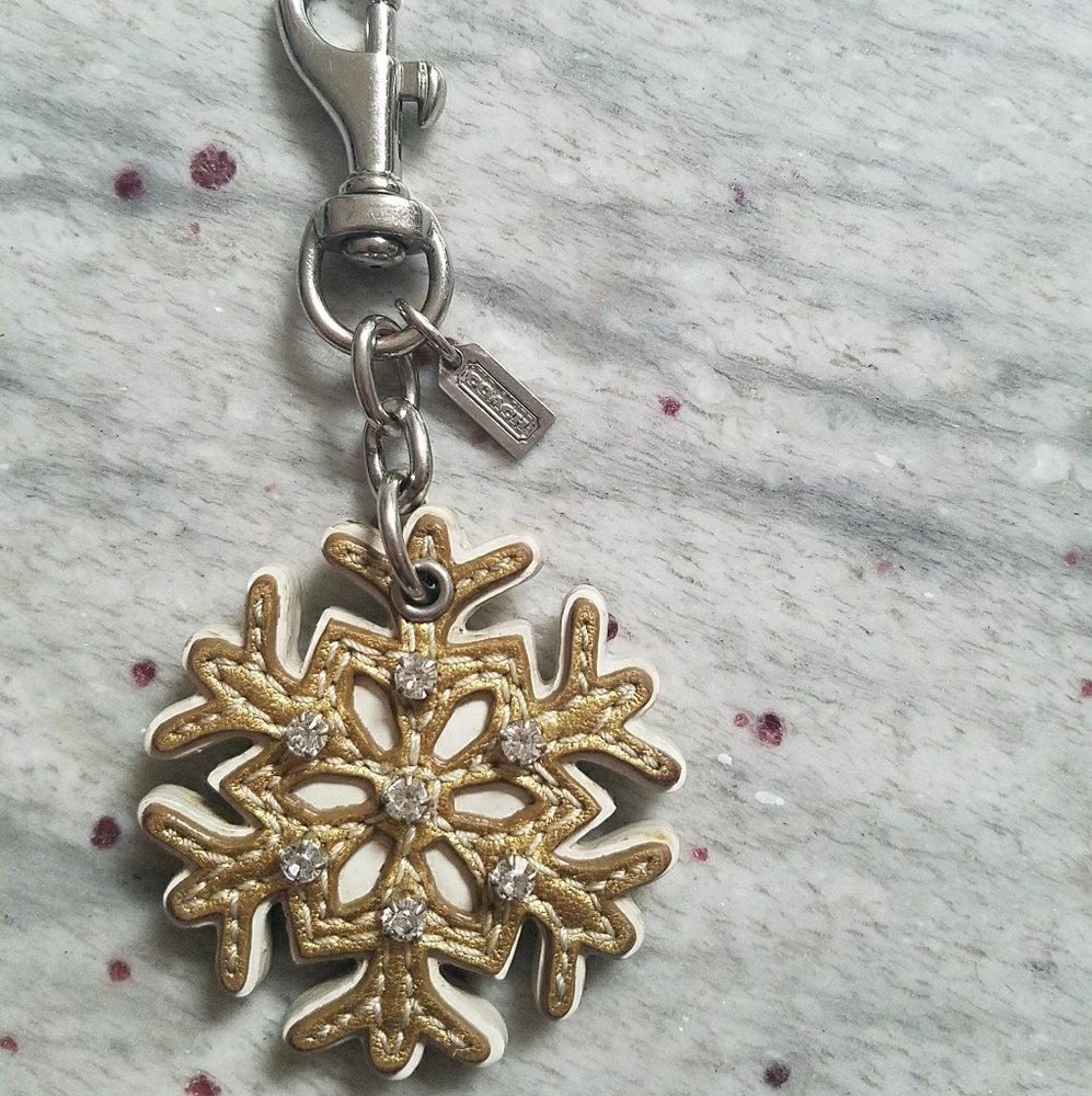 Coach Golden Snowflake Keychain